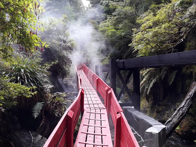 Do not skip Termas Geométricas if you're traveling through southern Chile! Lush, humid greenery mixed with gorgeous m…